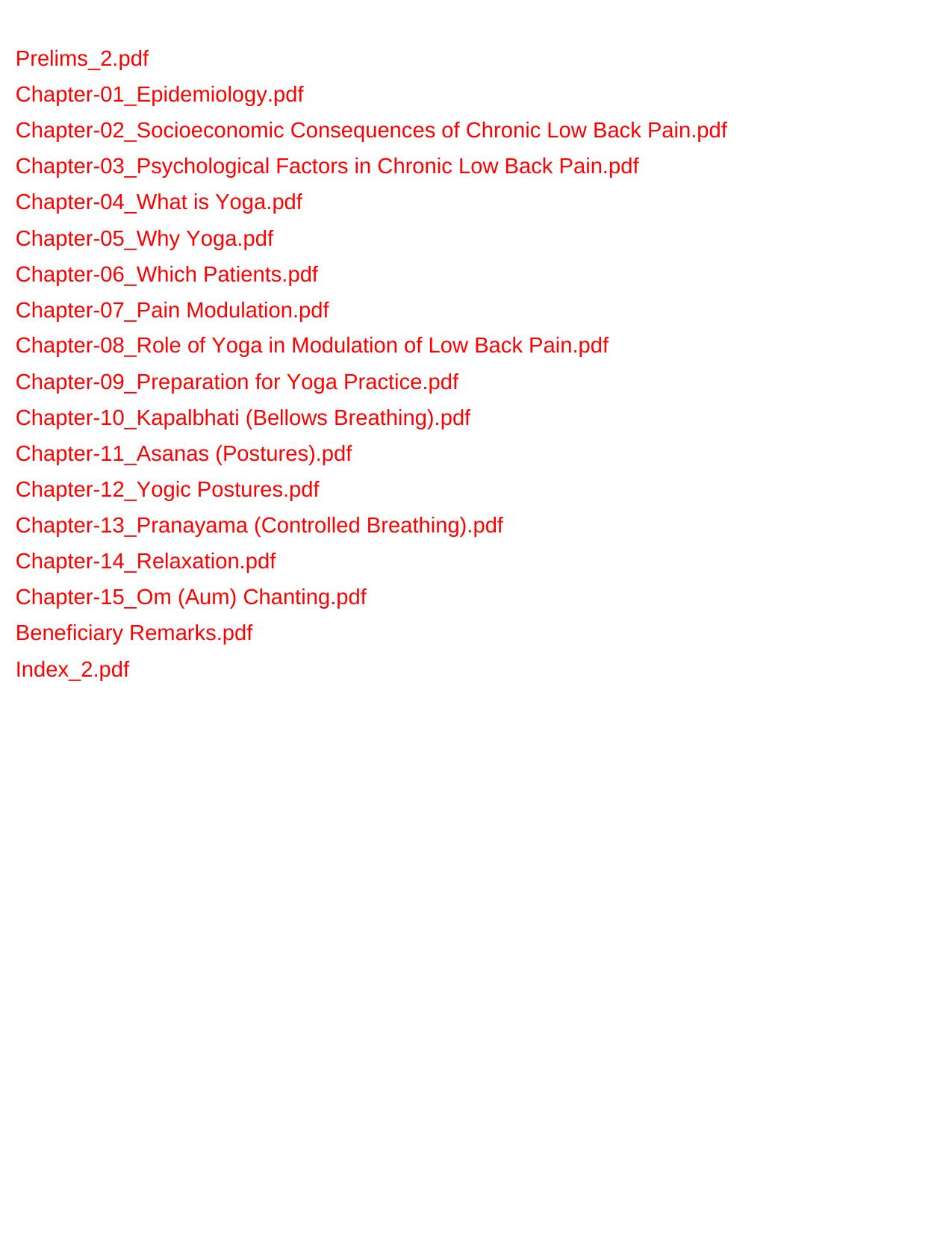 Yoga Application for Low Back Pain by Dayanand Dongaonkar