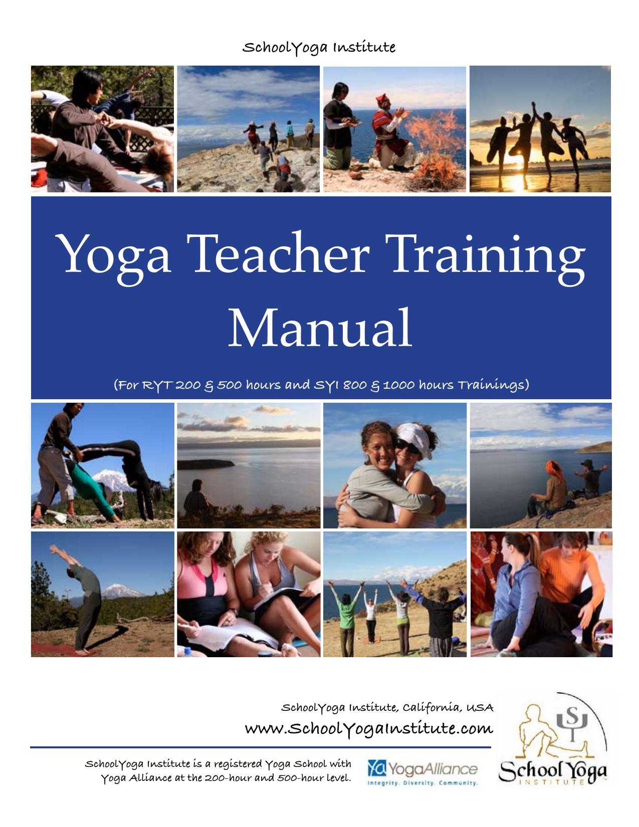 Yoga Teacher Training Manual by School Yoga Institute