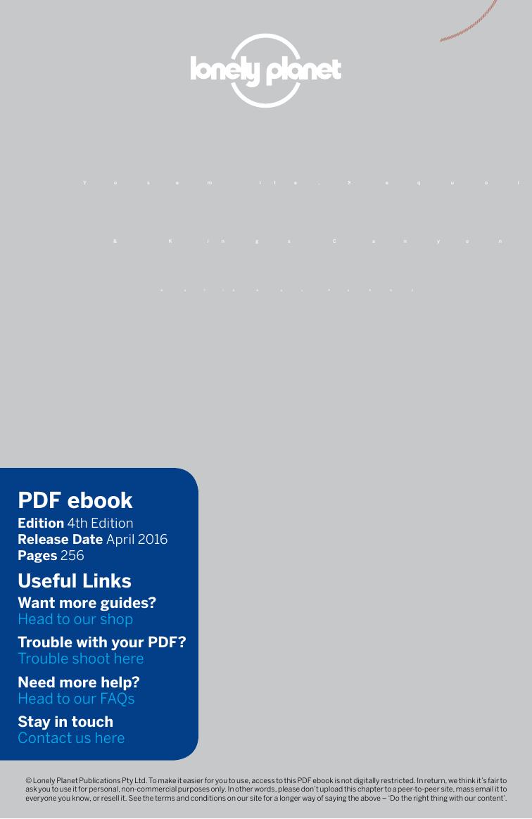 Yosemite, Sequoia & Kings Canyon National Parks 4 - Full PDF eBook by Lonely Planet