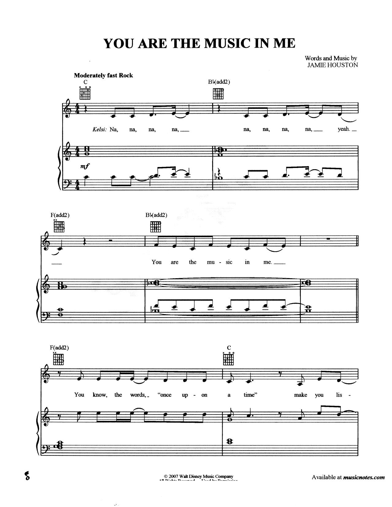 You are the music in me by Jamie Houston