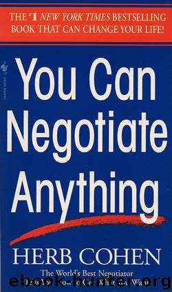 You can negotiate anything by Herb Cohen