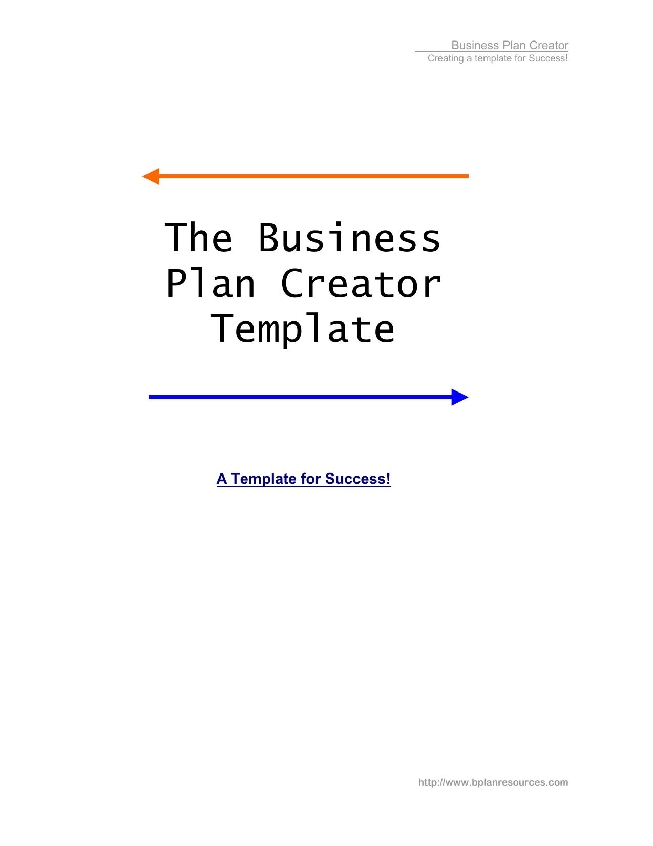 You have downloaded the best Business Plan Template in CyberSpace by Miles Spencer
