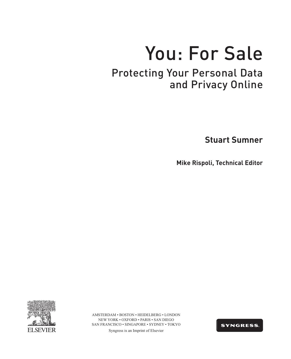 You: For Sale, Protecting Your Personal Data and Privacy Online by Unknown