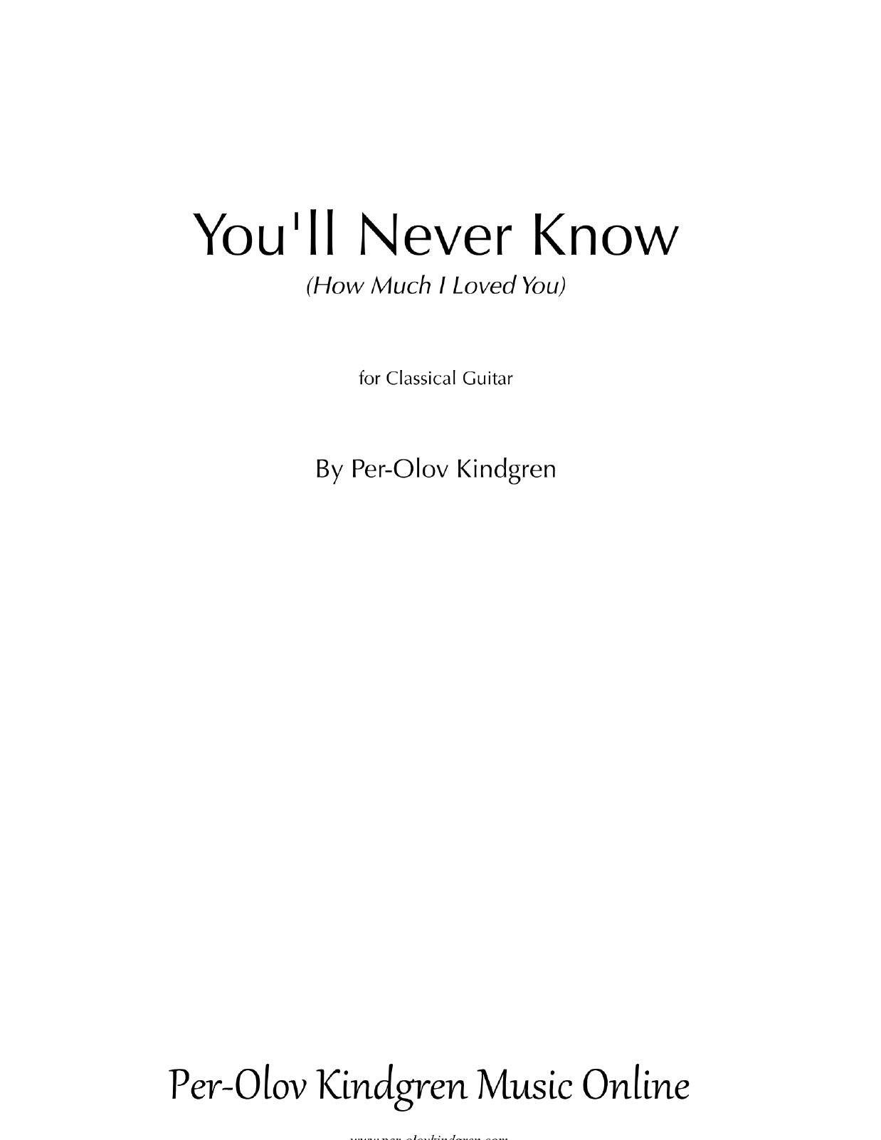 You-Will Never Know TAB by Unknown