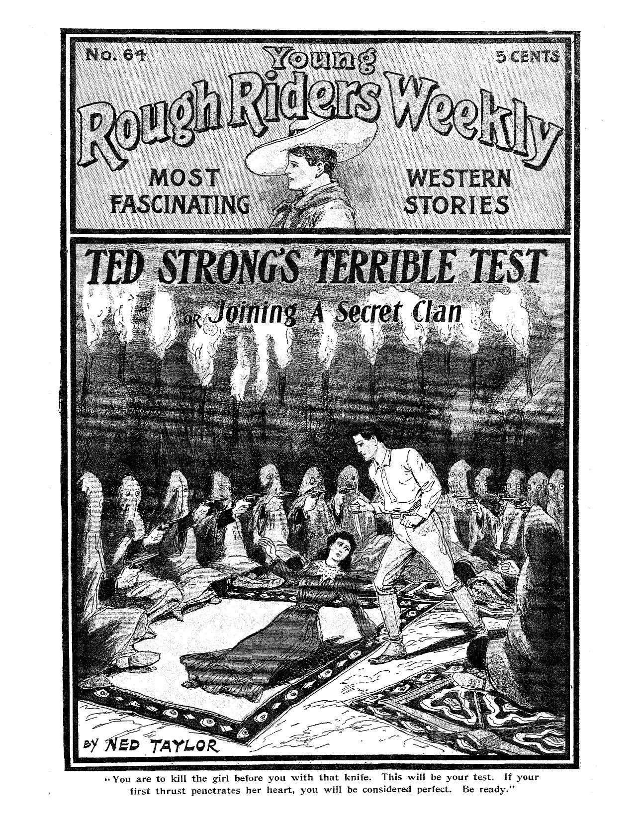 Young Rough Riders Weekly 064 (1905-07-08.Street&Smith) Ted Strong's Terrible Test (B&W) (BGSU13625) by Unknown