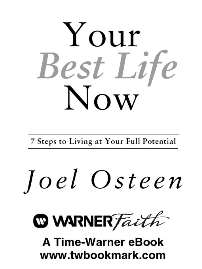 your best life now joel osteen summary