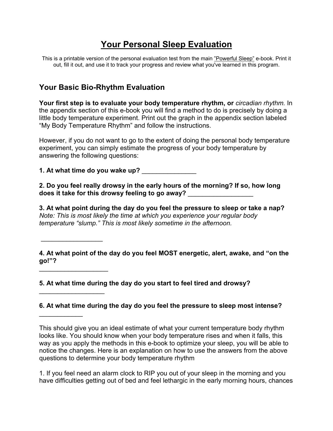 Your Personal Sleep Evaluation by Kacper M. Postawski