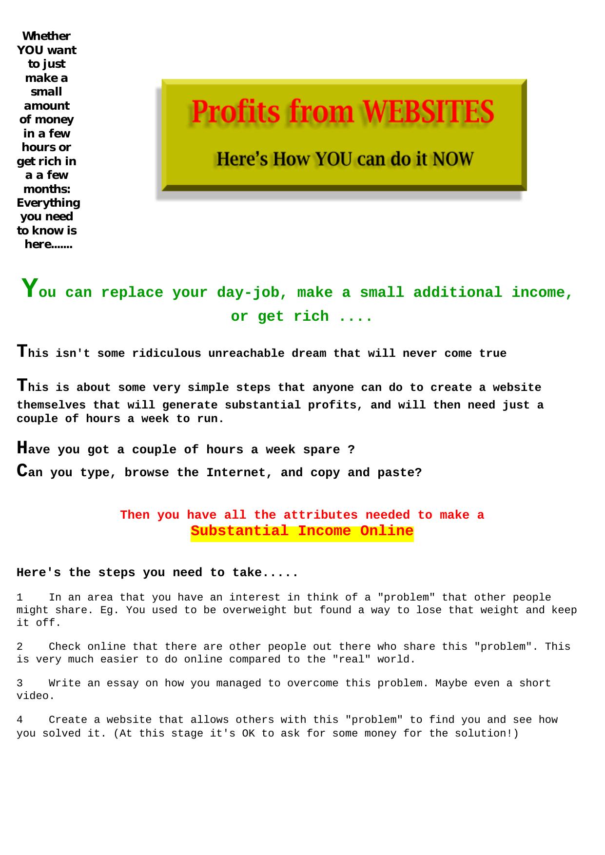 YourWebsiteProfits Guide To Internet Profits.. by Best of Kuszter's Collection