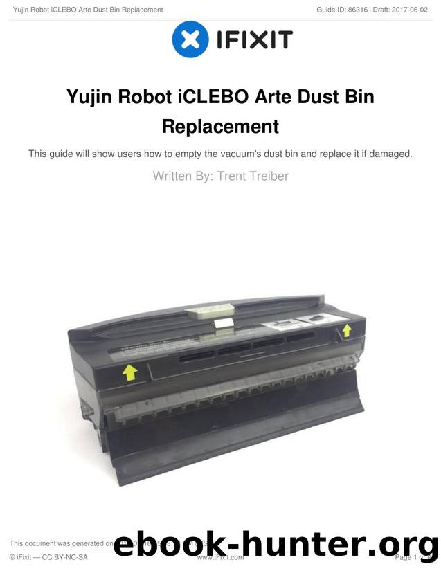 Yujin Robot iCLEBO Arte Dust Bin Replacement by Unknown