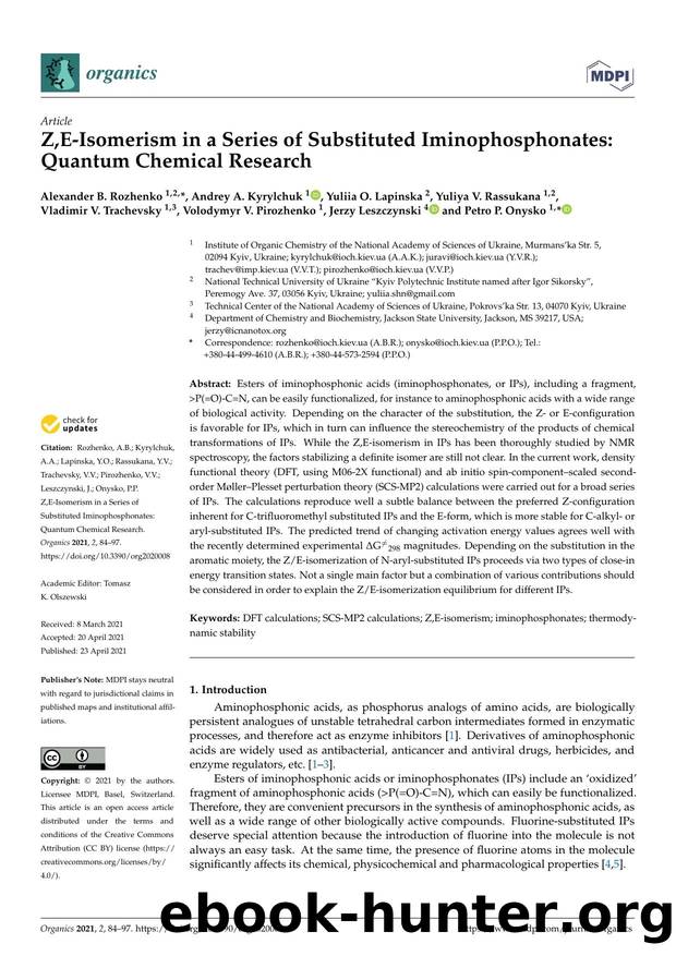 Z,E-Isomerism in a Series of Substituted Iminophosphonates: Quantum Chemical Research by unknow