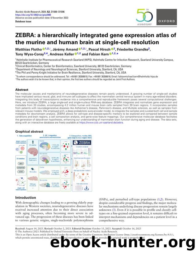 ZEBRA: a hierarchically integrated gene expression atlas of the murine and human brain at single-cell resolution by unknow