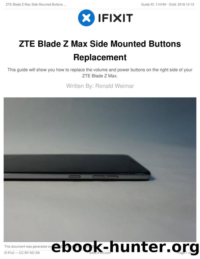 ZTE Blade Z Max Side Mounted Buttons Replacement by Unknown