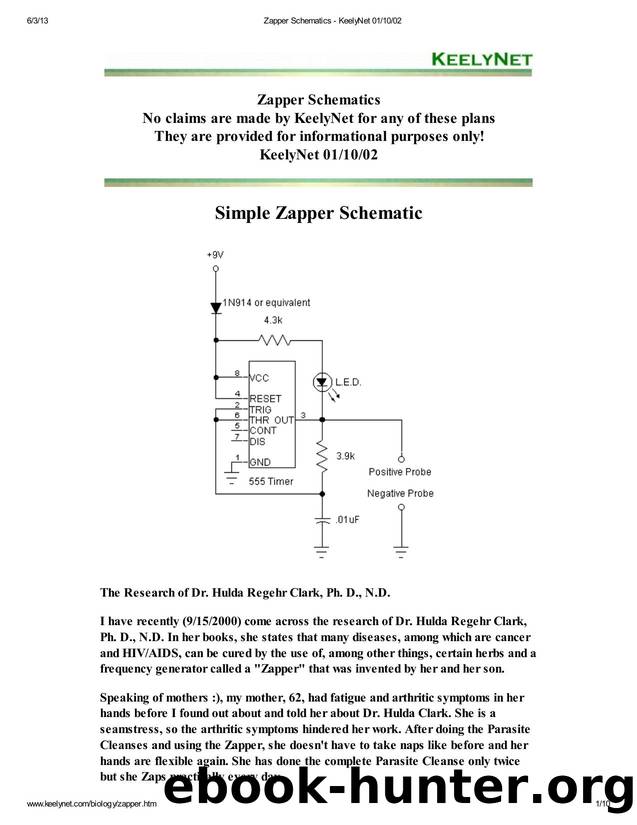 Zapper Schematics by KeelyNet 01 10 02
