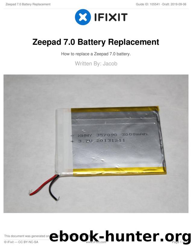 Zeepad 7.0 Battery Replacement by Unknown
