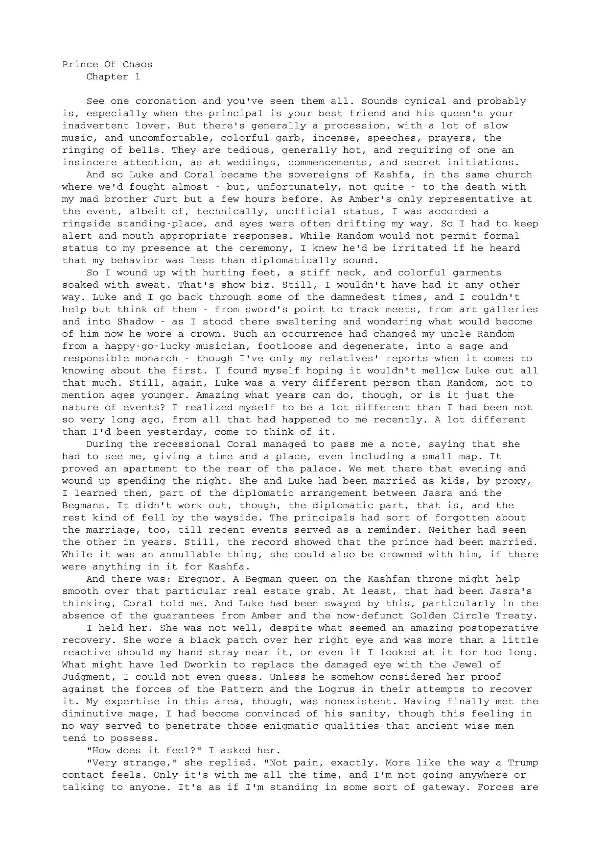 Zelazny, Roger - The 1st Chronicles of Amber - 10 by Prince Of Chaos
