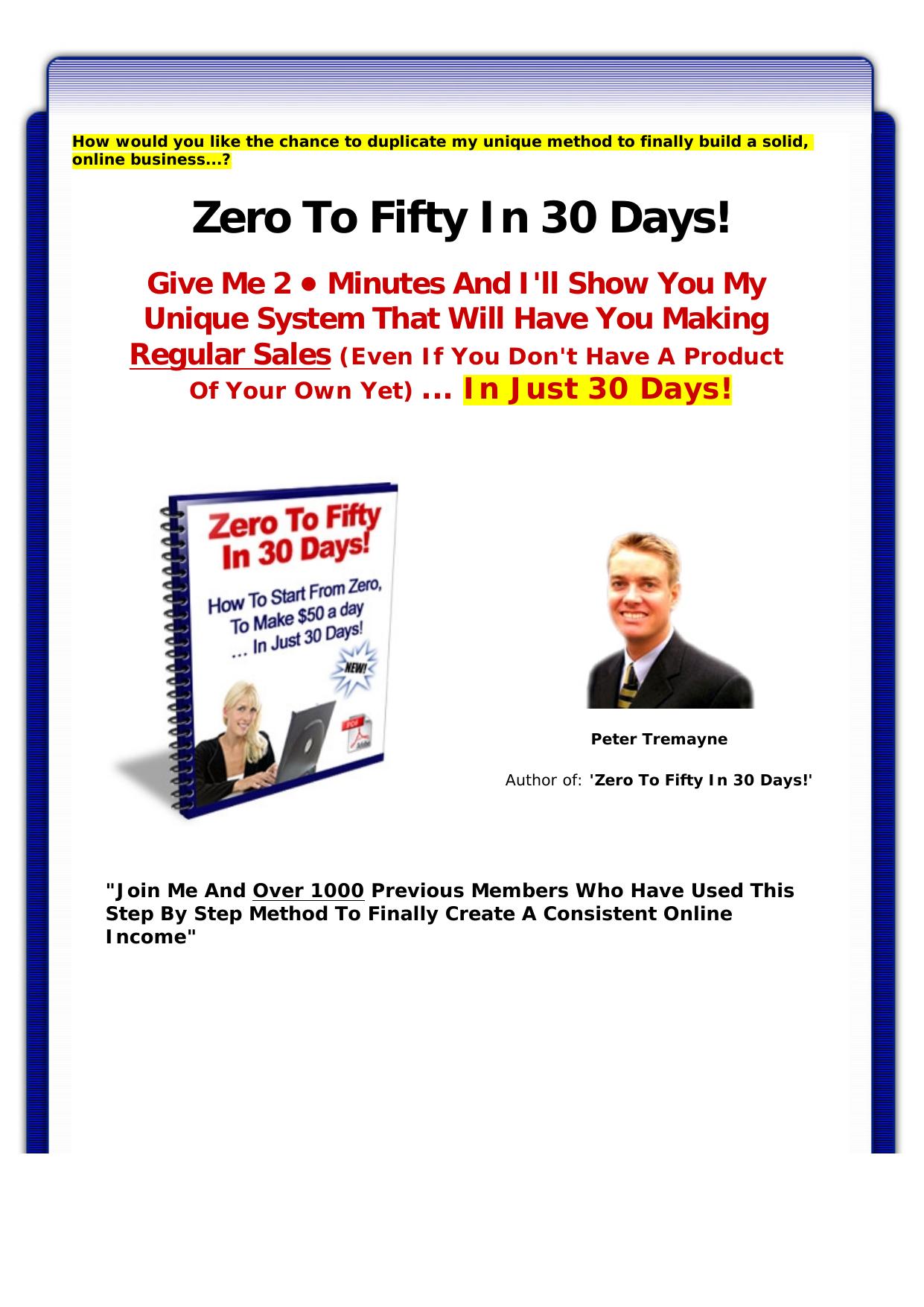 Zero To Fifty In 30 Days! by Best of Kuszter's Collection