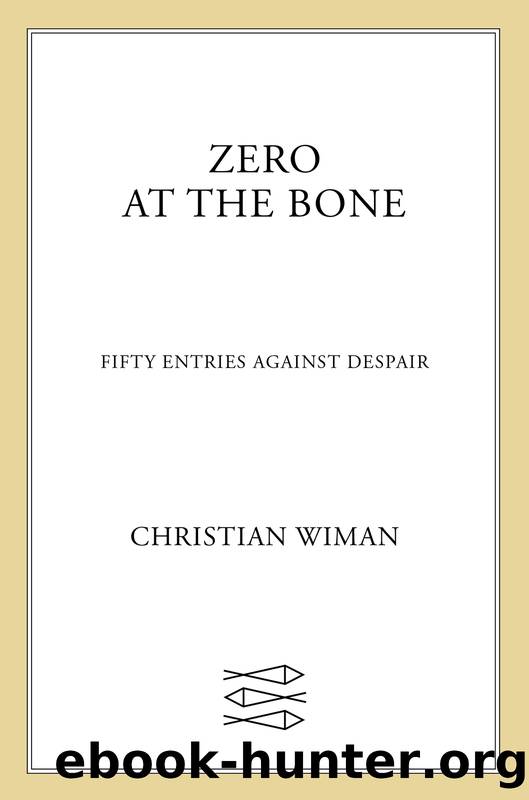Zero at the Bone by Christian Wiman