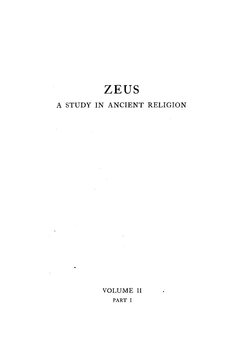 Zeus; a study in ancient religion v.2 by Cook Arthur Bernard 1868-1952