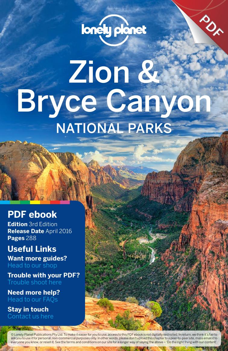 Zion & Bryce Canyon National Parks 3 - Full PDF eBook by Lonely Planet