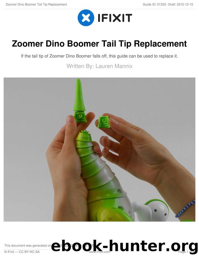 Zoomer Dino Boomer Tail Tip Replacement by Unknown