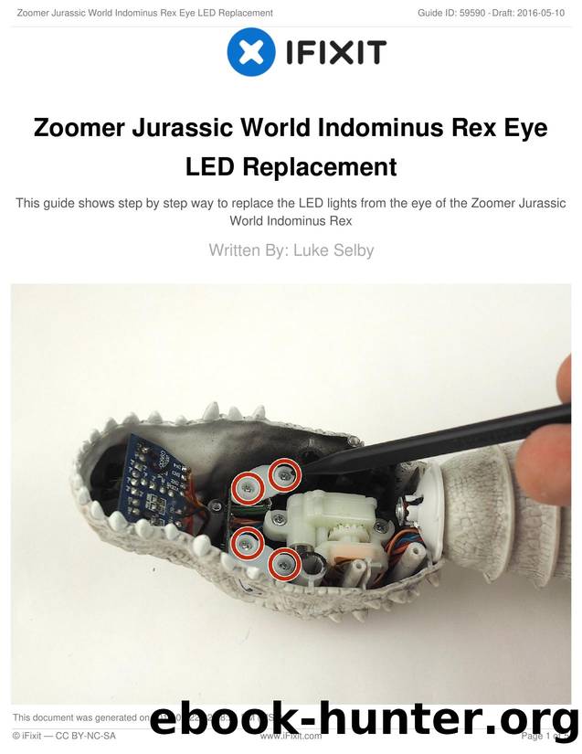 Zoomer Jurassic World Indominus Rex Eye LED Replacement by Unknown