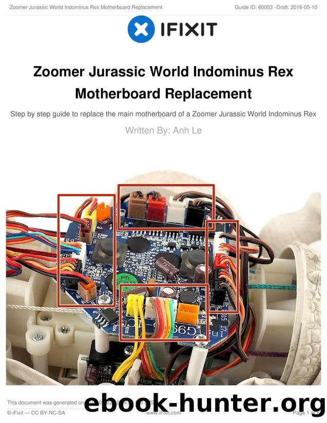 Zoomer Jurassic World Indominus Rex Motherboard Replacement by Unknown