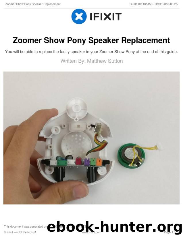 Zoomer Show Pony Speaker Replacement by Unknown