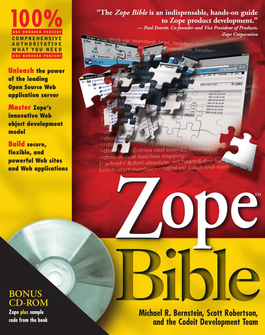 Zope Bible by Bernstein M.R