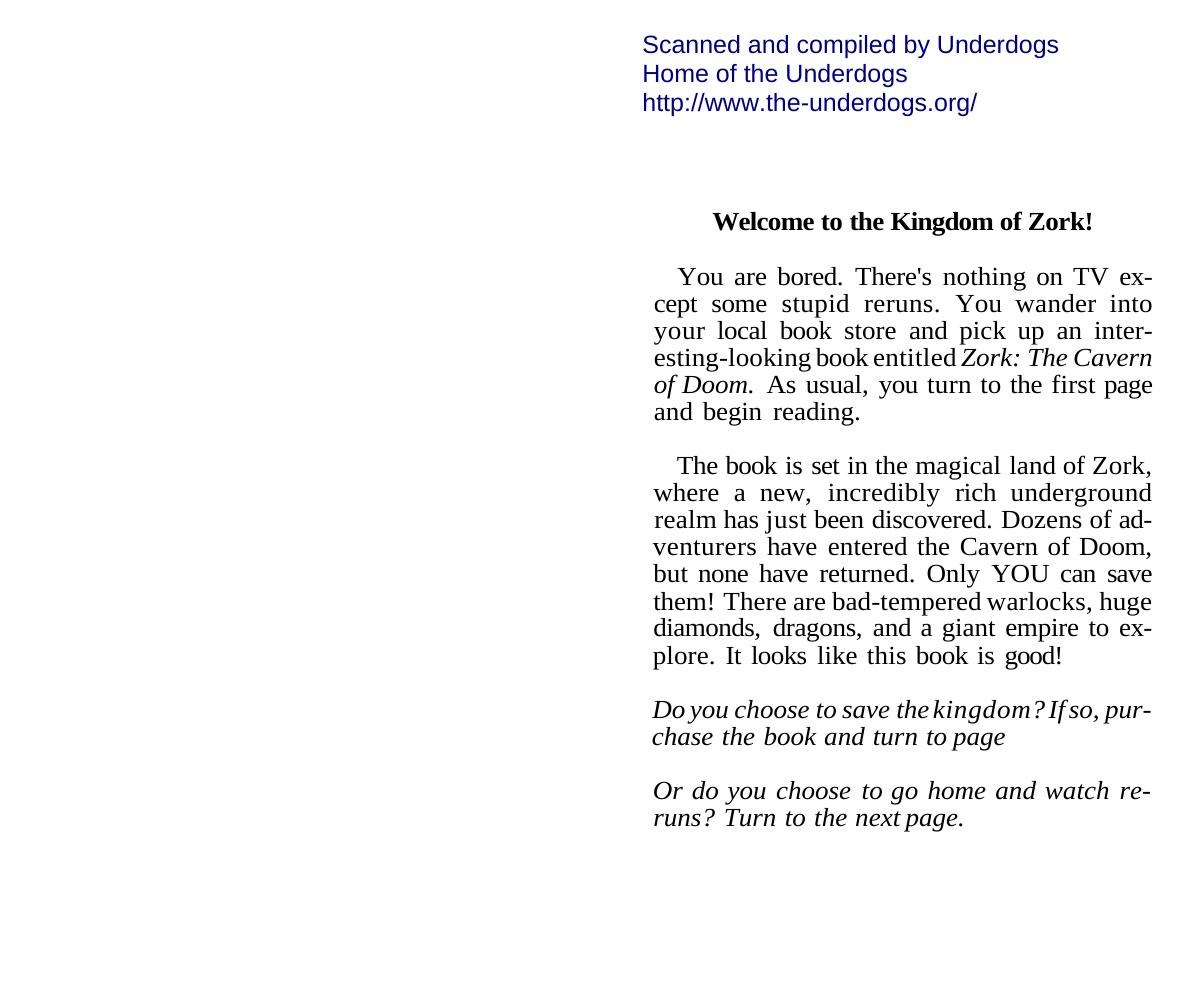 Zork 03 - The Cavern of Doom by S Eric Meretzky (pdf)