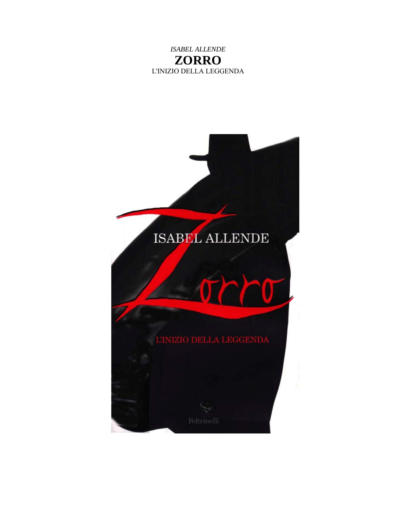 Zorro by Isabel Allende