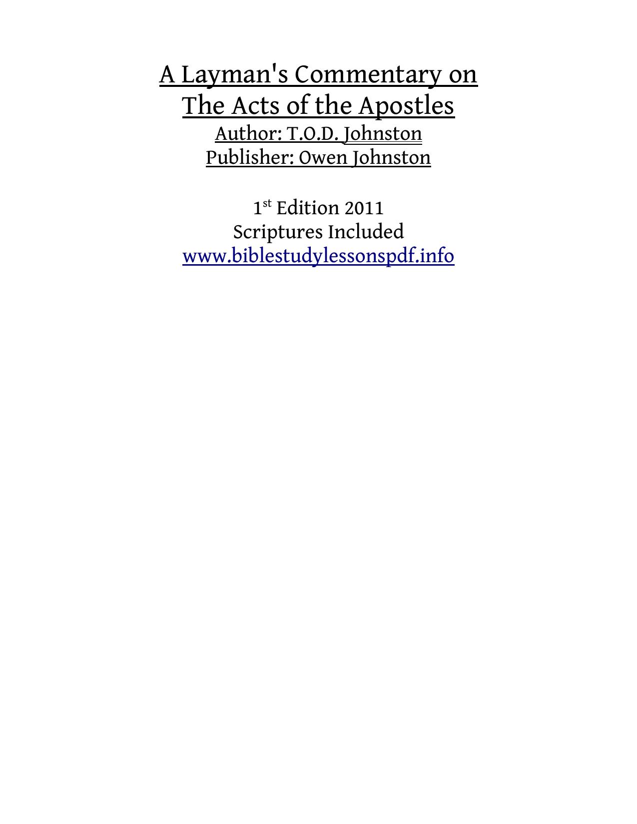 acts bible commentary by Unknown