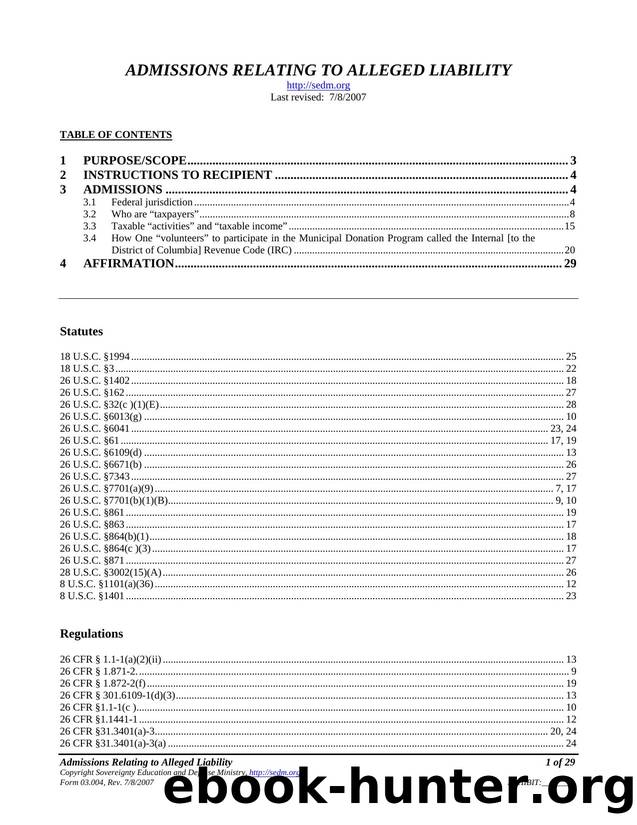 admissions by Unknown