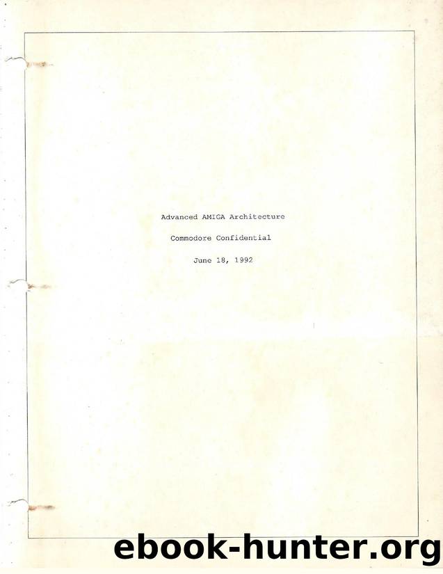 advanced amiga architecture by Unknown