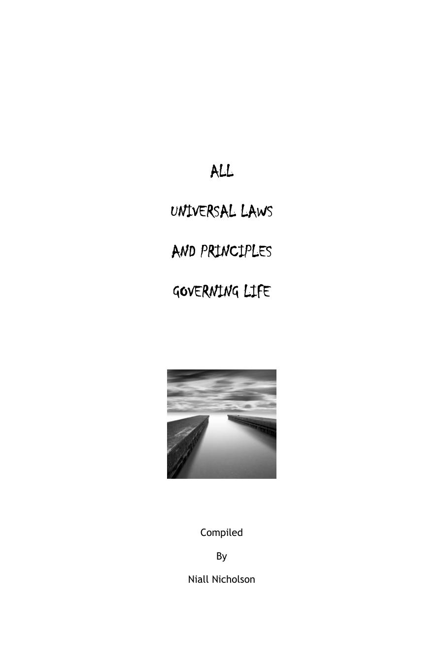 all universal laws and principles by Unknown