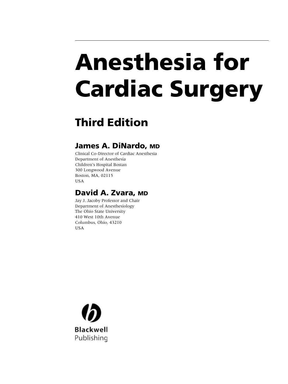 anesthesia for cardiac surgery 3rd edition.EBOOKOID by Unknown