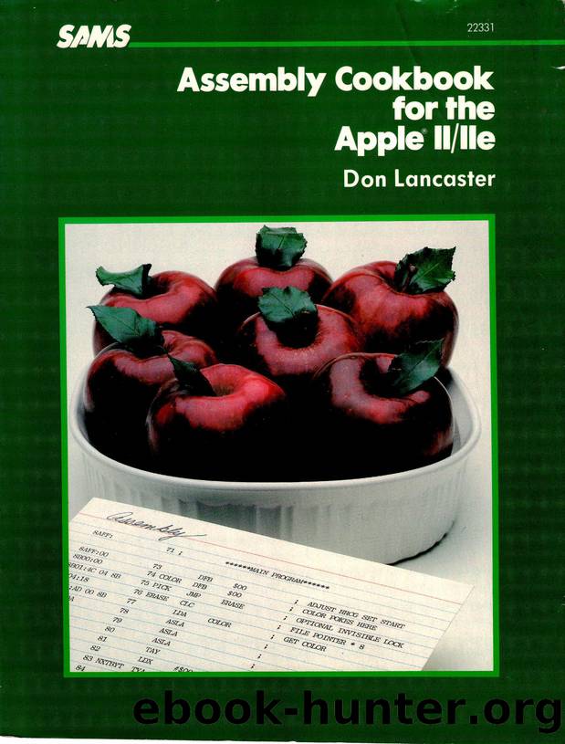 assembly cookbook for the appleii iie by Unknown