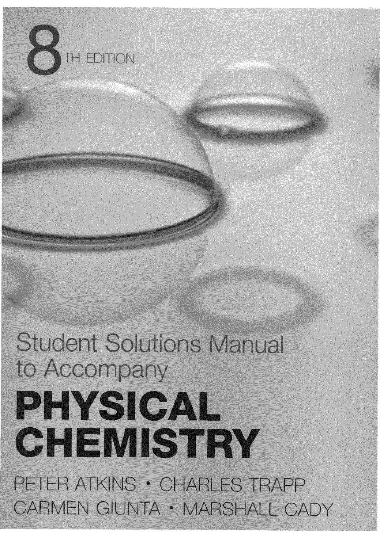 atkins physical chemistry 8e (student solutions manual) (1) by unknow