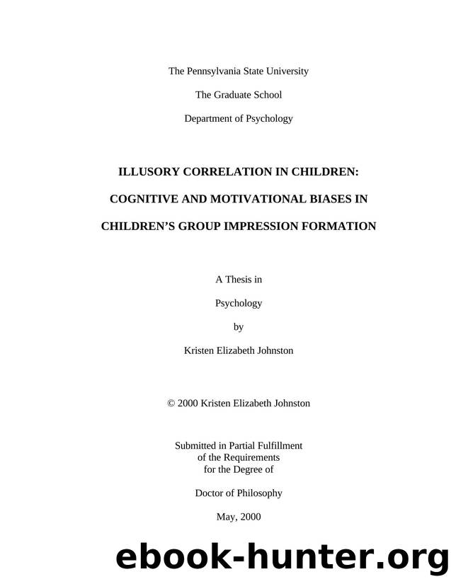 backup by Biases in children's group impression formation