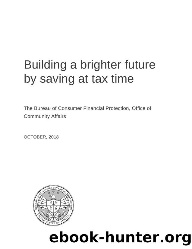 bcfp tax-time-saving brief by Bureau of Consumer Financial Protection