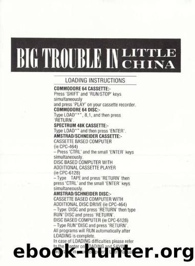 big trouble in little china europe by Unknown