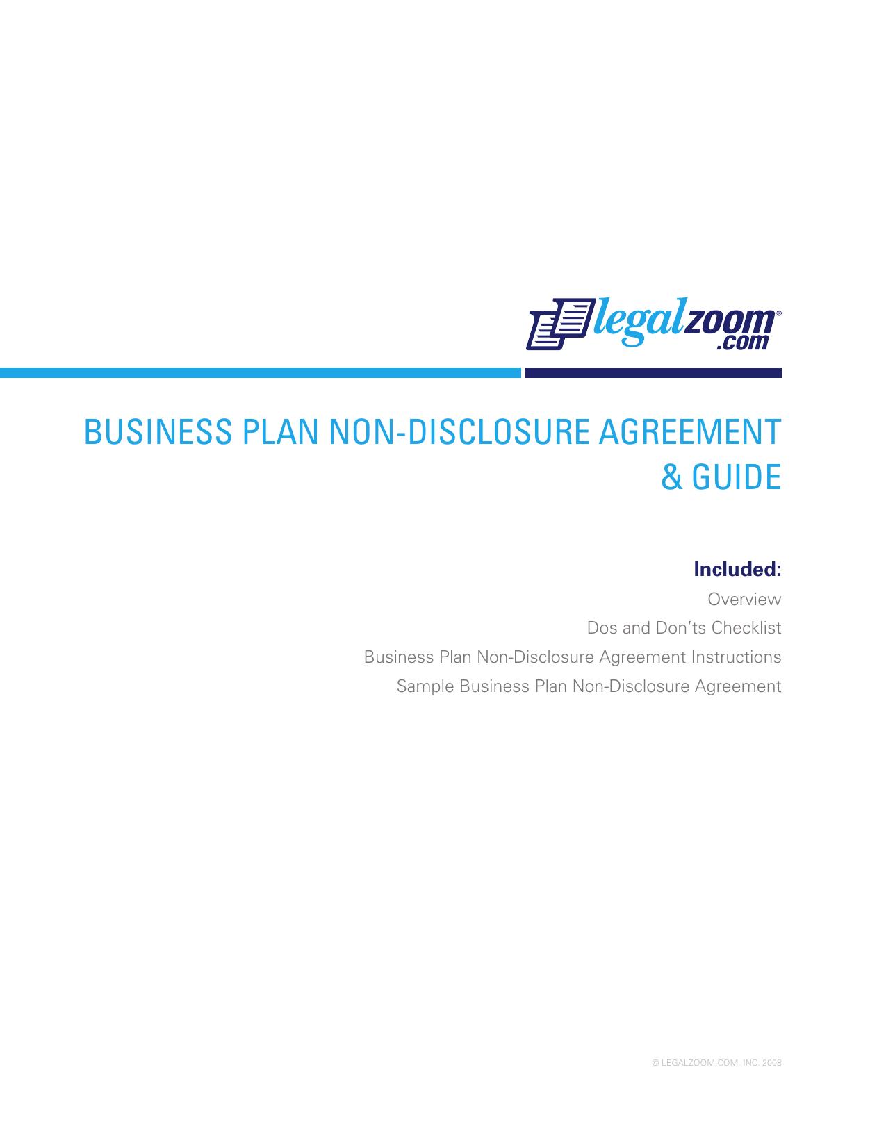 business-plan-non-disclosure-agreement by unknow