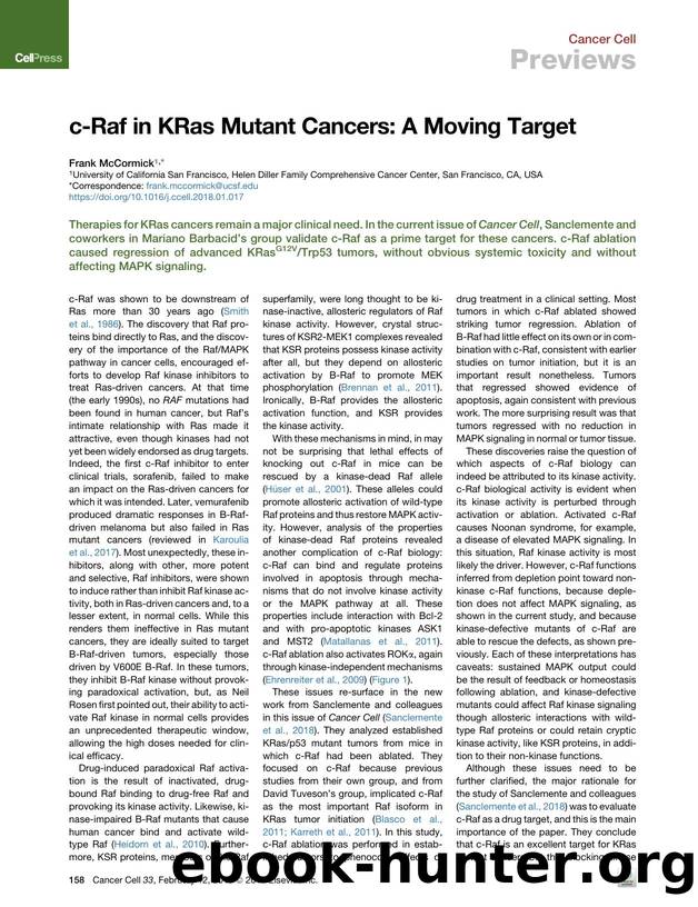 c-Raf in KRas Mutant Cancers: A Moving Target by Frank McCormick
