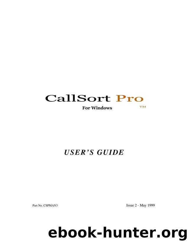 call sort pro user guide by ez-manuals.com