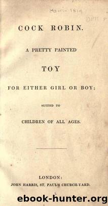 cock robin-a pretty painted toy for either girl or boy 1819 by Unknown