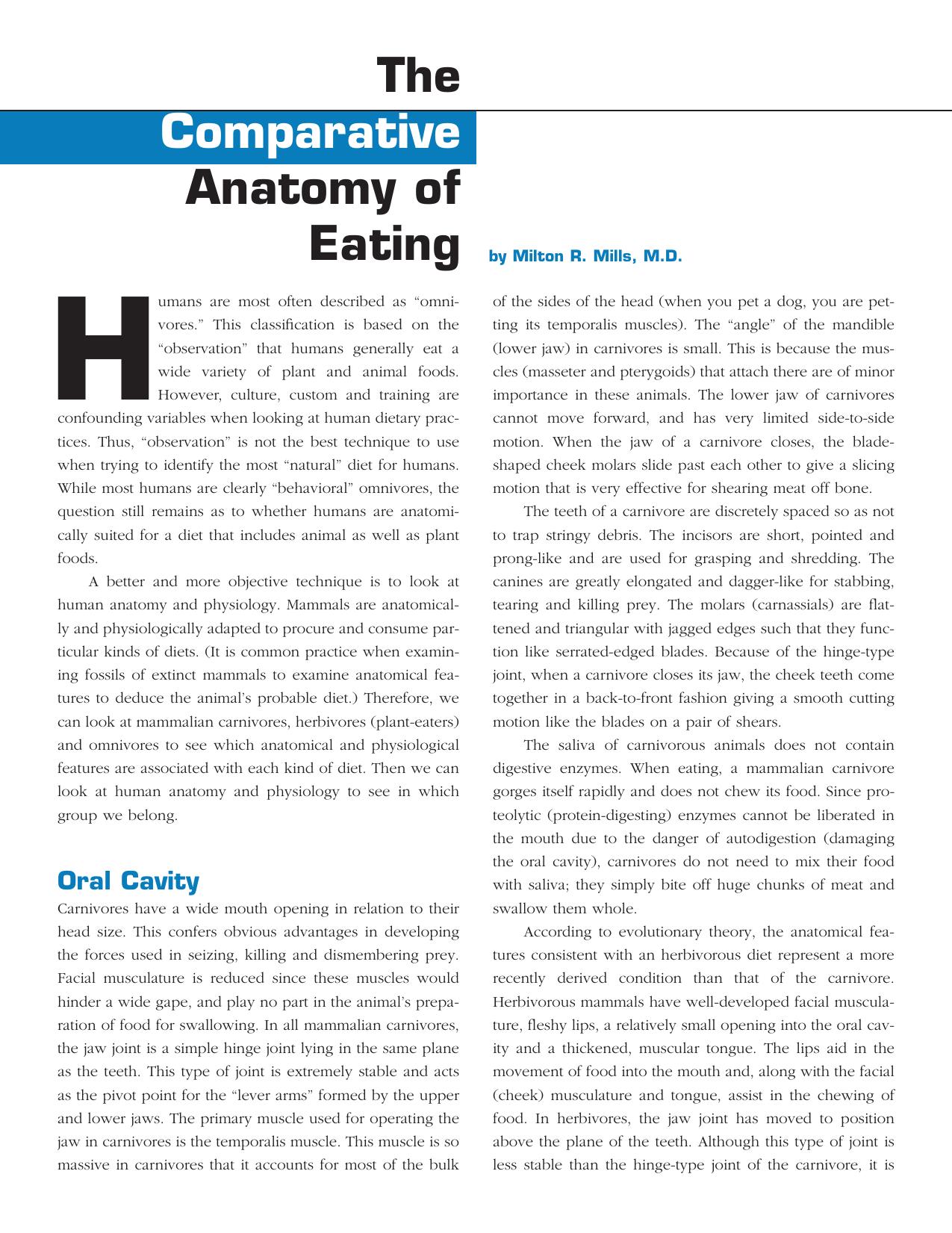 comparative anatomy (Page 1) by The Comparative Anatomy of Eating