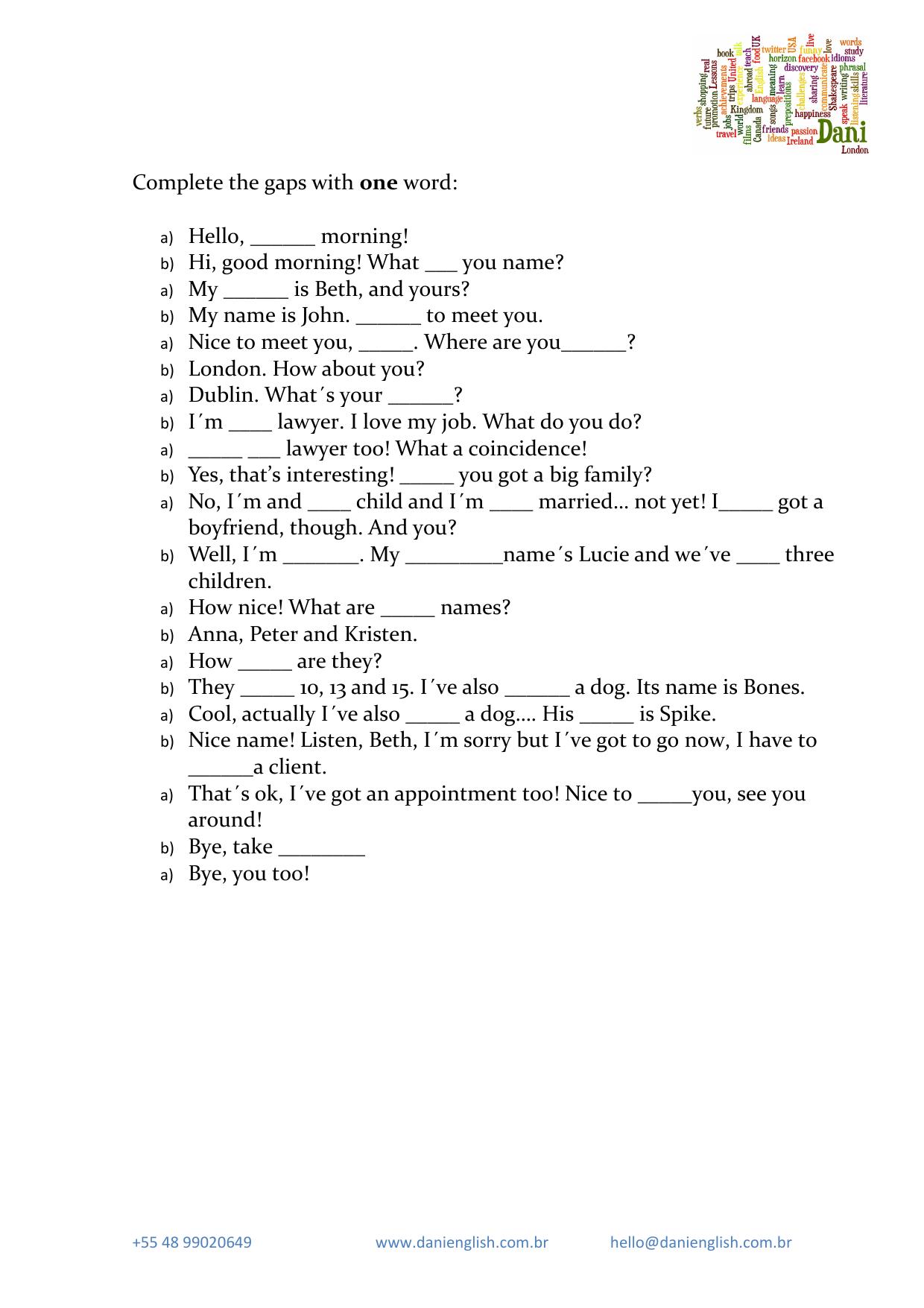 complete-the-gaps-with-one-word by lili
