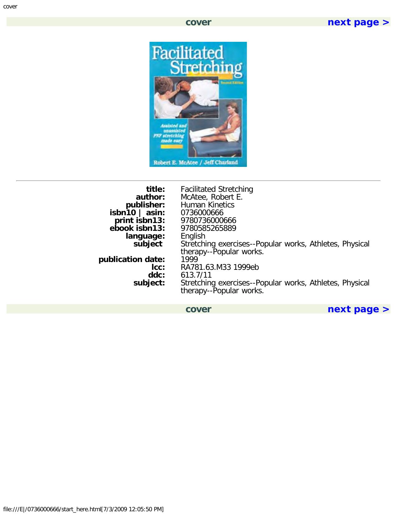 cover by Assisted & Unassited PNF Stretching made Easy