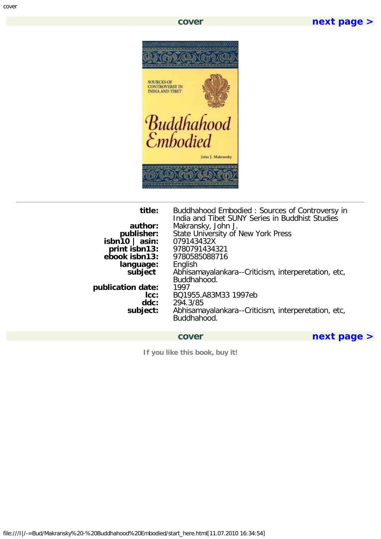 cover by Buddhahood Embodied Sources of Controversy in India & Tibet