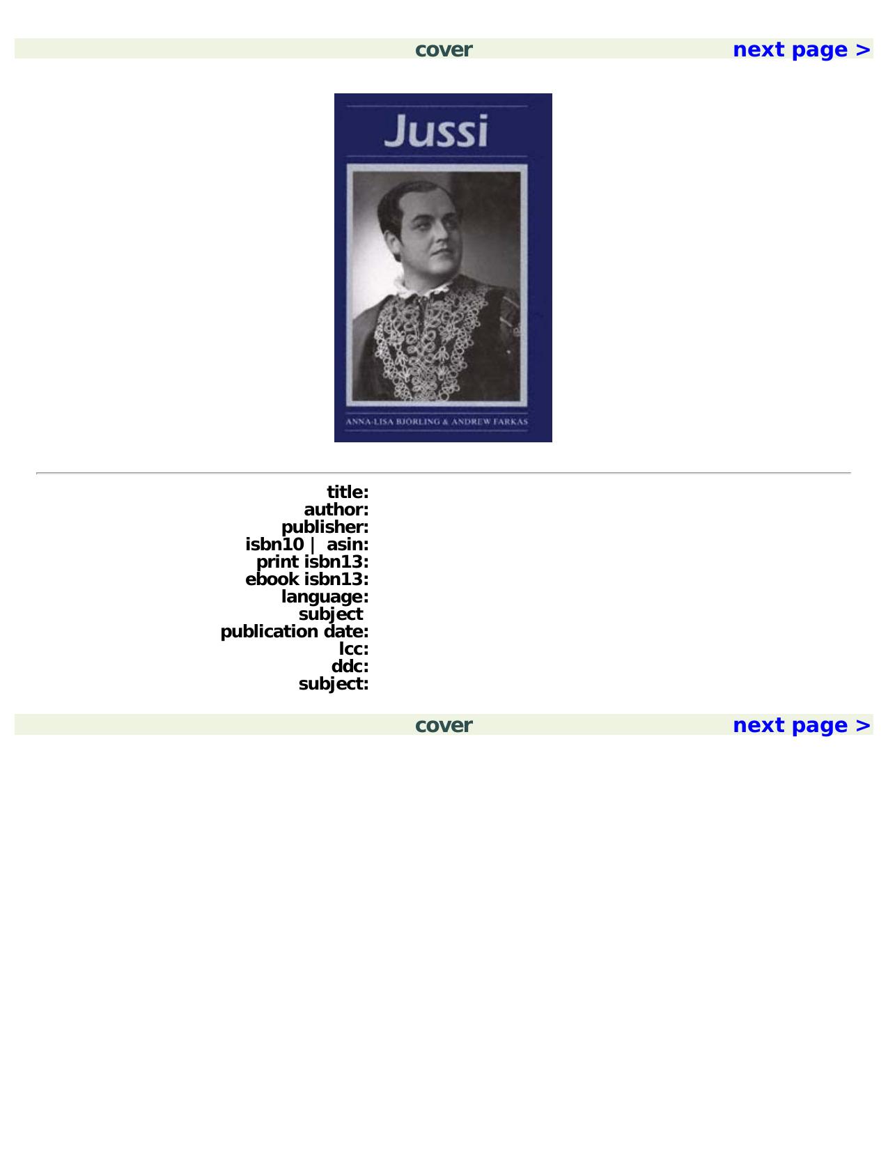 cover by Opera Biography