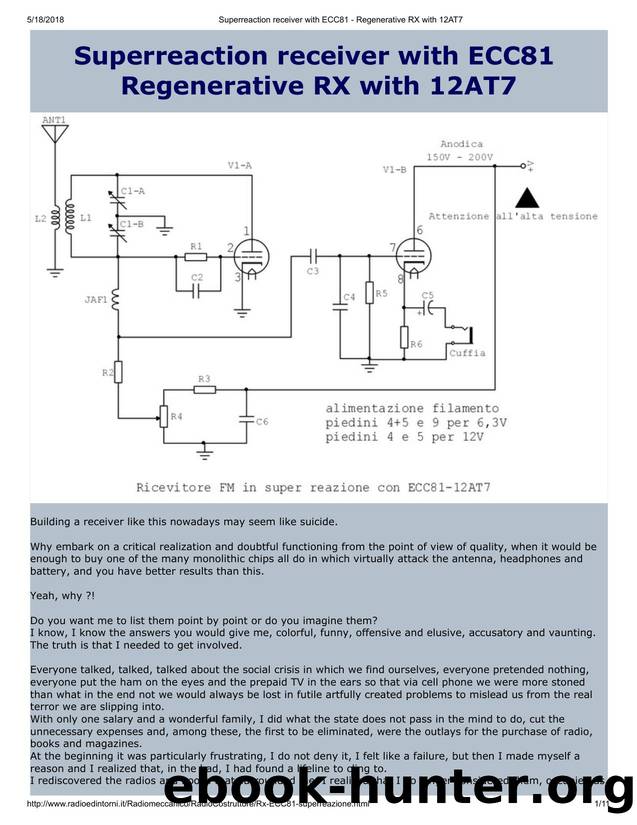 crystal radio receiver with ECC81 by Regenerative RX & 12AT7